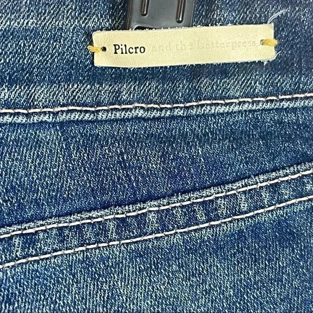 Anthropologie Pilcro and the Letterpress 26 Stet Denim Jean Shorts Distressed - Picture 6 of 8